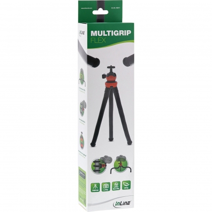 Multi Grip Flex minitripod 29cm, flexibele rubber armen