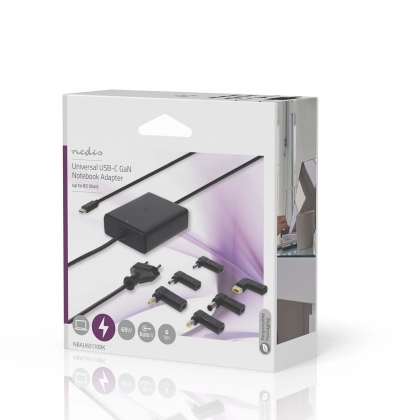 Notebook-Adapter | GaN | 65 W | 5 / 9 / 12 / 15 / 20 V DC | 2.4 / 3.0 / 3.25 A | Gebruikt voor: Notebook / Smartphone / Tablet | Euro / Type-C (CEE 7/16)