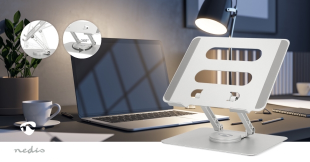 Notebookstandaard | 17 " | Zonder Verlichting | Opvouwbaar | 360 graden draaibaar