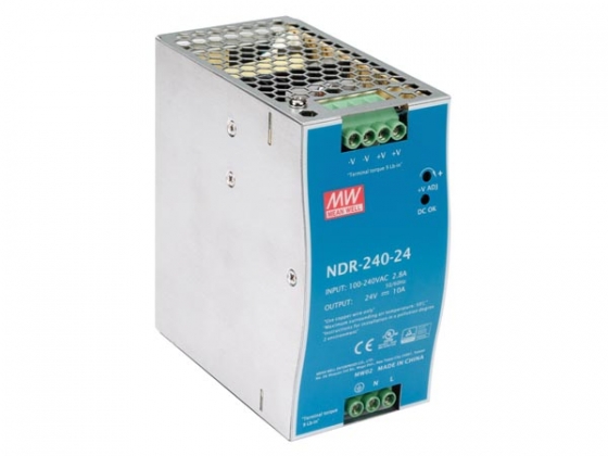 240 W ENKELVOUDIGE UITGANG INDUSTRIËLE DIN RAIL VOEDING 24 V 10 A