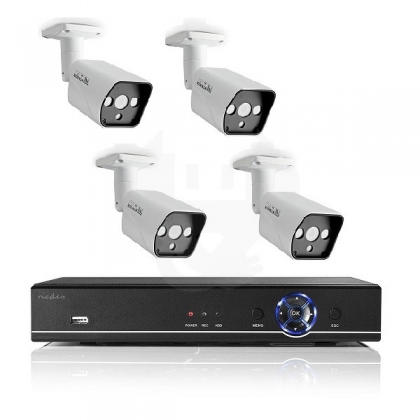 Nedis CCTV-beveiligingsrecorder, Set 4x Camera's Inbegrepen Full HD Inclusief 1 Tb HDD