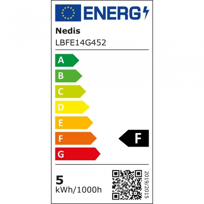 Nedis filament LED kogellamp 470 lumen 4.5W E14 230V 2700K helder dimbaar