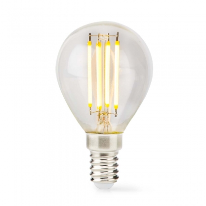 Nedis filament LED kogellamp 470 lumen 4.5W E14 230V 2700K helder dimbaar