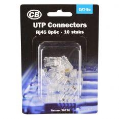 10 stuks RJ45 8P8C plug t.b.v CAT5e kabel