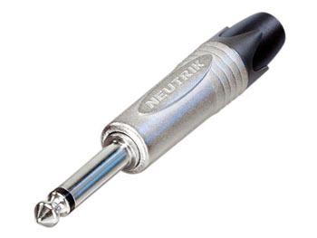 NEUTRIK - JACK PLUG CONNECTOR, 2-POLIG MANNELIJK, 6.3mm, VERNIKKELD