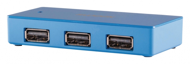 4 Poorten Hub USB 2.0 Blauw