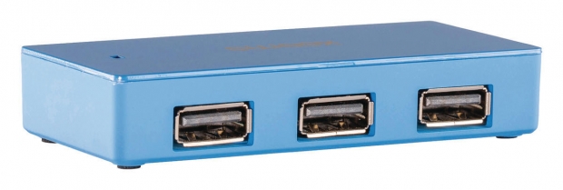 4 Poorten Hub USB 2.0 Blauw