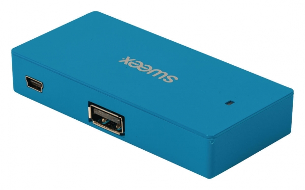 4 Poorten Hub USB 2.0 Blauw