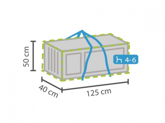 Buitenhoeszak voor kussens - 125x40x50cm