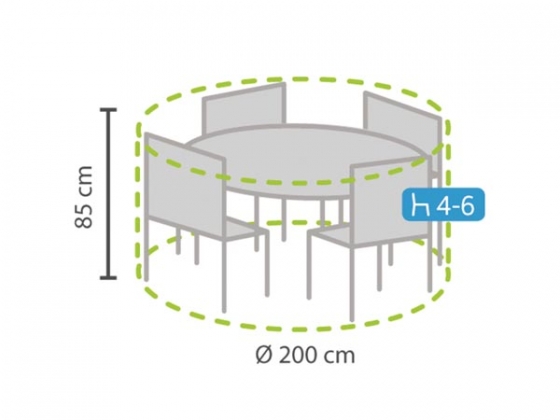 Buitenhoes voor ronde tuinset - Ø 200 cm