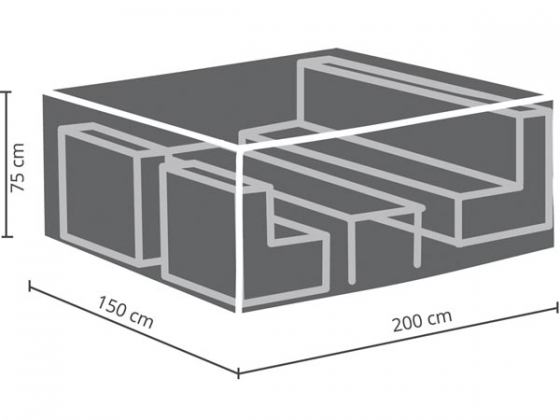 Buitenhoes voor loungeset - 200x150x75cm