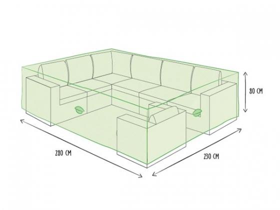 Buitenhoes voor loungeset - 280x230x80cm