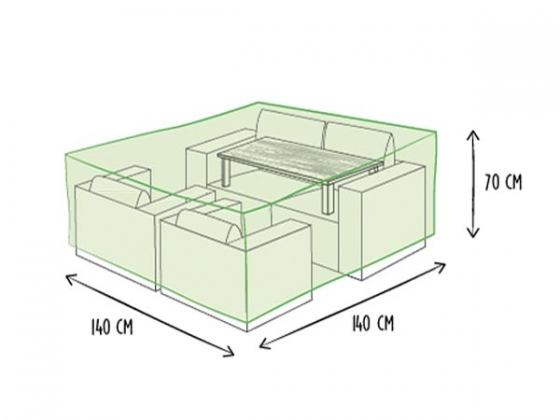 Buitenhoes voor loungeset - 140x140x70cm