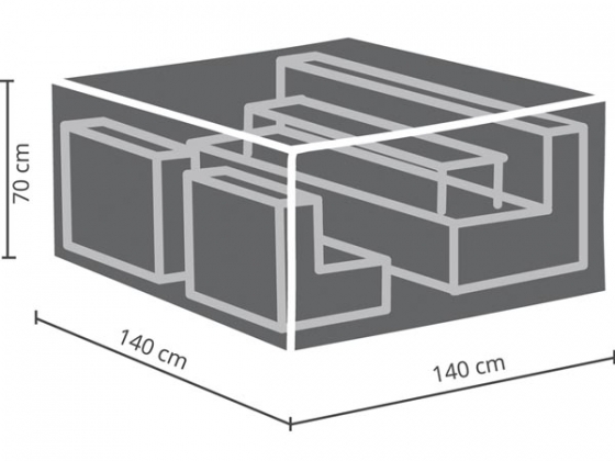 Buitenhoes voor loungeset - 140x140x70cm