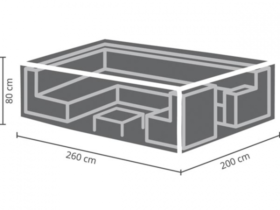 Buitenhoes voor loungeset - 260x200x80cm