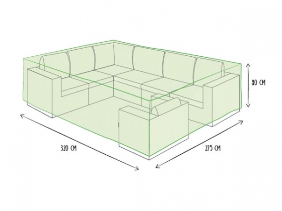 Buitenhoes voor loungeset - 320x275x80cm