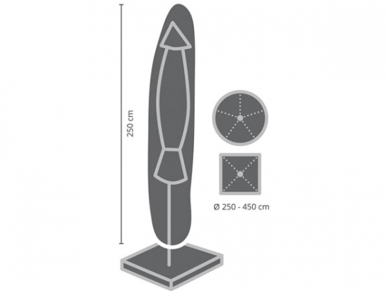 Buitenhoes voor parasol tot Ø 450 cm