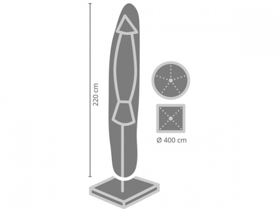 Buitenhoes voor parasol tot Ø 400 cm 