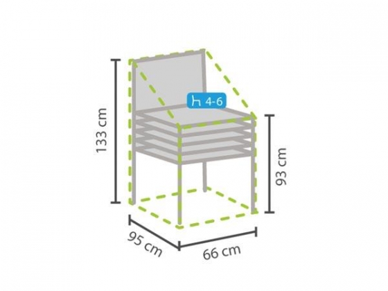 Buitenhoes voor stapelstoelen - 95 cm