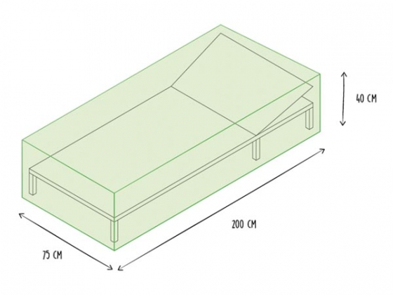Buitenhoes voor ligstoel - 200x75x40cm