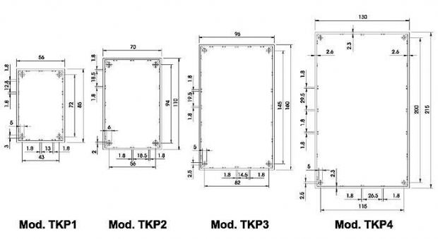 PLASTIC OPTATIVE BEHUIZING - PETROLEUMBLAUW 110.0 x 70.0 x 48.0mm