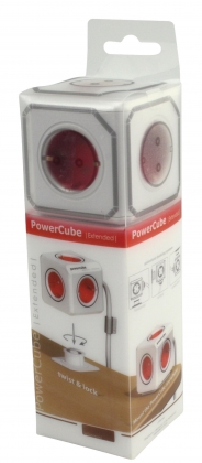Stekkerdoos 5-Wegs 1.50 m Wit/Rood - Protective Contact