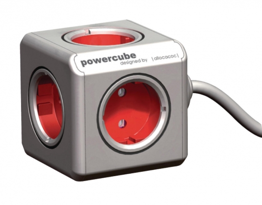 Stekkerdoos 5-Wegs 1.50 m Wit/Rood - Protective Contact