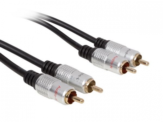 2 x RCA AUDIOPLUG NAAR 2 x RCA AUDIOPLUG / STANDAARD / 10.0 m / VERGULD