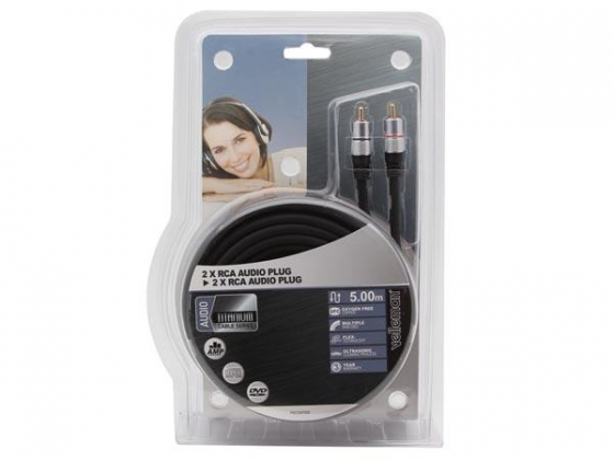 2 x RCA AUDIO PLUG NAAR 2 x RCA AUDIO PLUG / PROFESSIONEEL / 5.0m