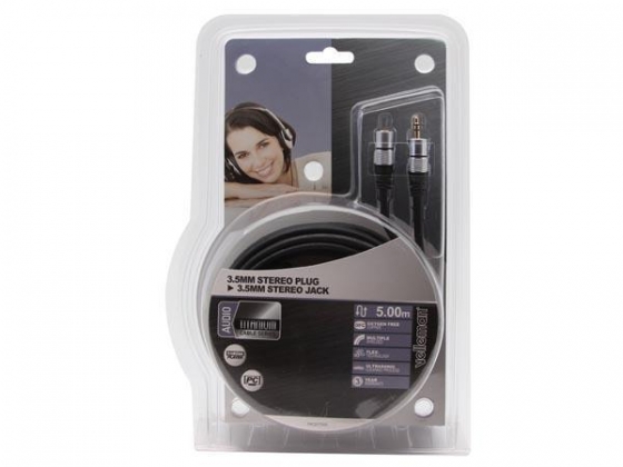 STEREOPLUG 3.5MM NAAR STEREOJACK 3.5MM / PROFESSIONEEL / 5.0m