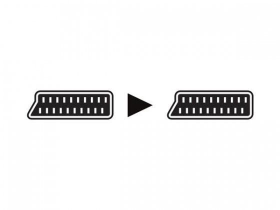 SCART PLUG (21 PIN) NAAR SCART PLUG (21 PIN)/STANDAARD/5.0m