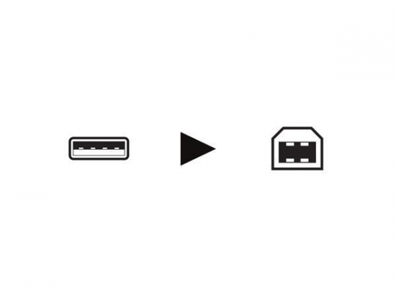 USB KABELS 2.0 - A PLUG NAAR B PLUG/ PROFESSIONEEL /1.8m