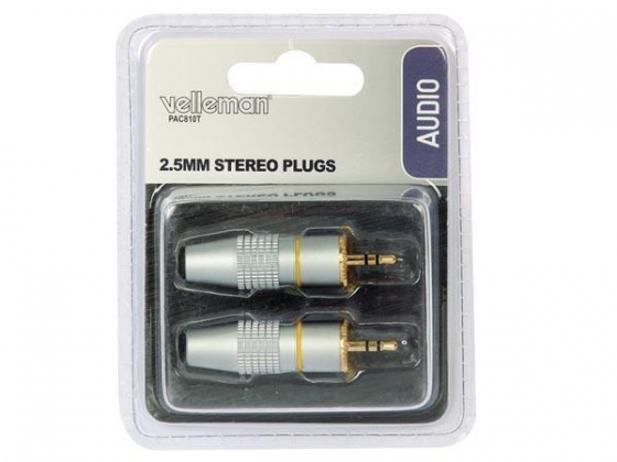 SET 2.5MM STEREOPLUGGEN / PROFESSIONEEL