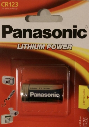 Panasonic CR123 batterij 3V Lithium