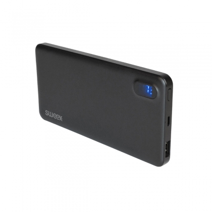 Draagbare Powerbank Lithium-Polymeer 8000 mAh USB Zwart
