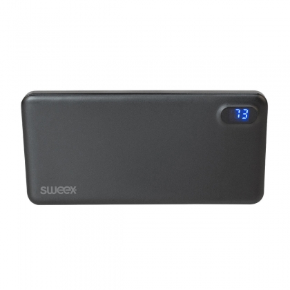 Draagbare Powerbank Lithium-Polymeer 8000 mAh USB Zwart