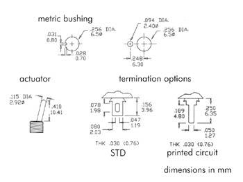 TUIMELSCHAKELAAR (ON)-OFF-(ON) 4PDT  - PCB TYPE