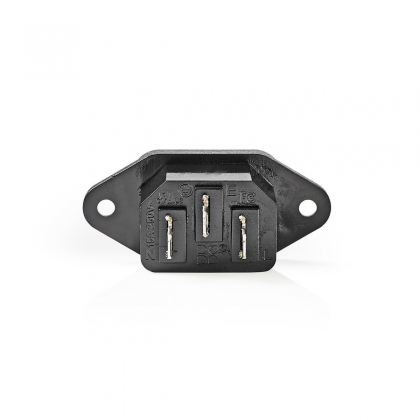 Voedingsstekker | IEC-320-C14 mannelijk | Zwart