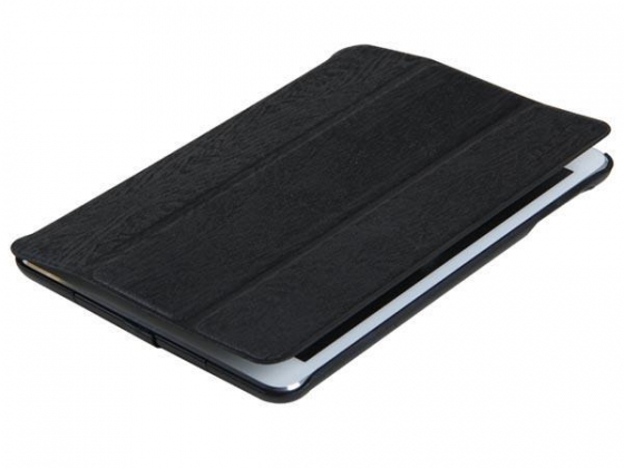 BESCHERMHOES MET INTELLIGENTE COVER EN ELASTISCHE BAND VOOR APPLE iPAD MINI - ZWART KUNSTLEER
