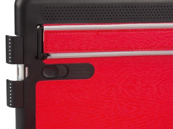 BESCHERMHOES MET INTELLIGENTE COVER EN ELASTISCHE BAND VOOR APPLE iPAD MINI - ROOD KUNSTLEER