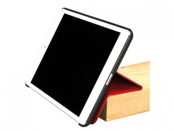BESCHERMHOES MET INTELLIGENTE COVER EN ELASTISCHE BAND VOOR APPLE iPAD MINI - ROOD KUNSTLEER