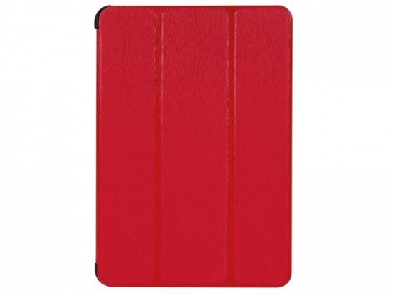 BESCHERMHOES MET INTELLIGENTE COVER EN ELASTISCHE BAND VOOR APPLE iPAD MINI - ROOD KUNSTLEER