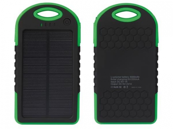 MOBIELE OPLADER OP ZONNE-ENERGIE - 5000 mAh