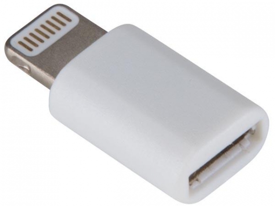 MICRO USB VROUWELIJK naar 8-PINS LIGHTNING MANNELIJK - WIT