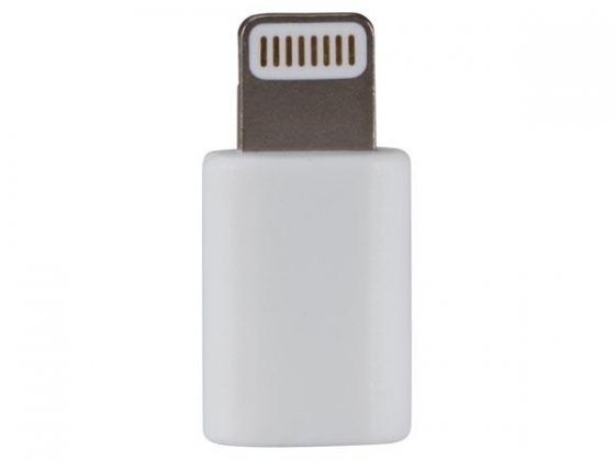 MICRO USB VROUWELIJK naar 8-PINS LIGHTNING MANNELIJK - WIT