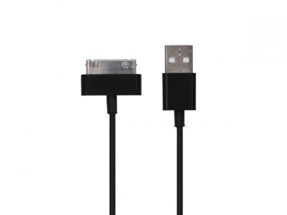 APPLE® 30-POLIG (MANNELIJK) NAAR USB 2.0 A (MANNELIJK) KABEL - ZWART - 1 m