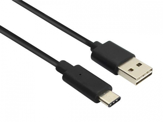 USB 2.0 A MANNELIJK NAAR USB 2.0 TYPE C MANNELIJK - 1 m - ZWART