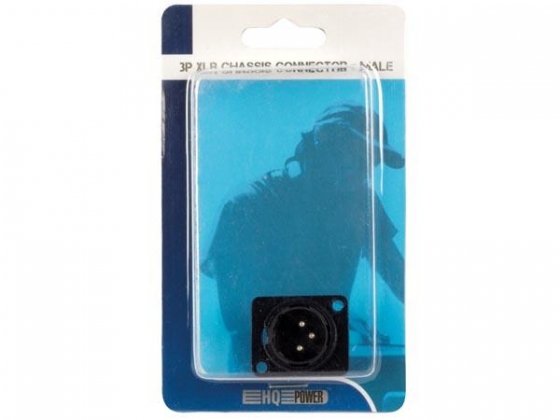XLR-CHASSIS CONNECTOR - XLR 3-POLIG MANNELIJK - ZWART