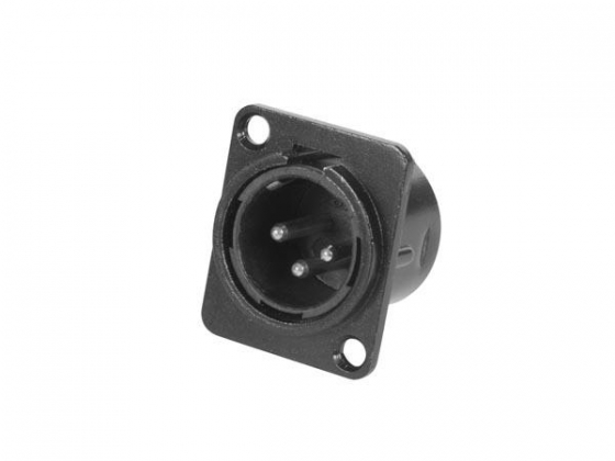 XLR-CHASSIS CONNECTOR - XLR 3-POLIG MANNELIJK - ZWART