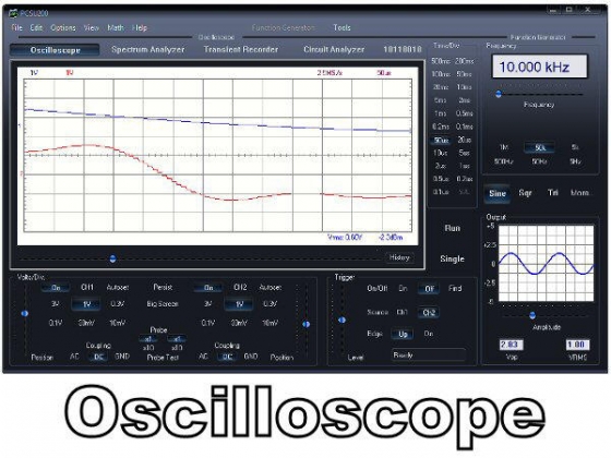 USB PC OSCILLOSCOOP EN SIGNAALGENERATOR